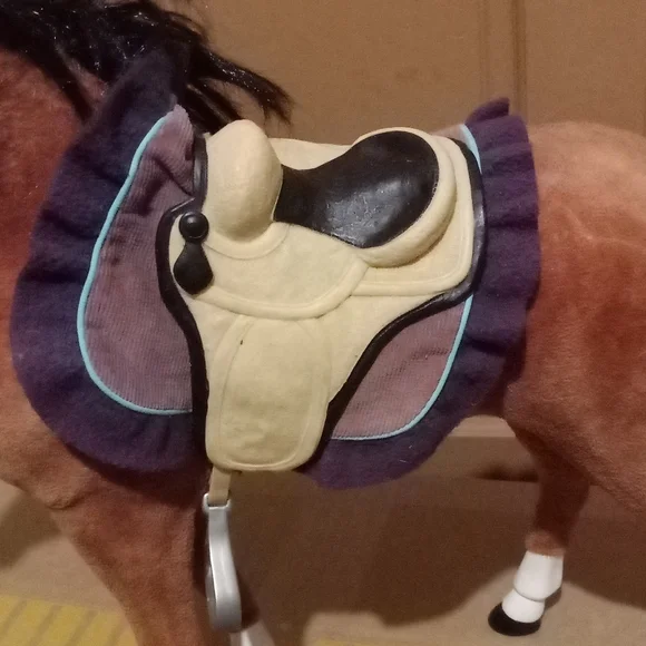 Felt huge tall horse collectible toy without The  saddle - Picture 5 of 8